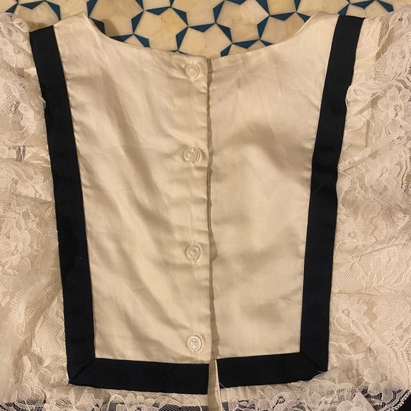 Janie and Jack Navy and White Dress with Lace Detail size 10 - Picture 7 of 7